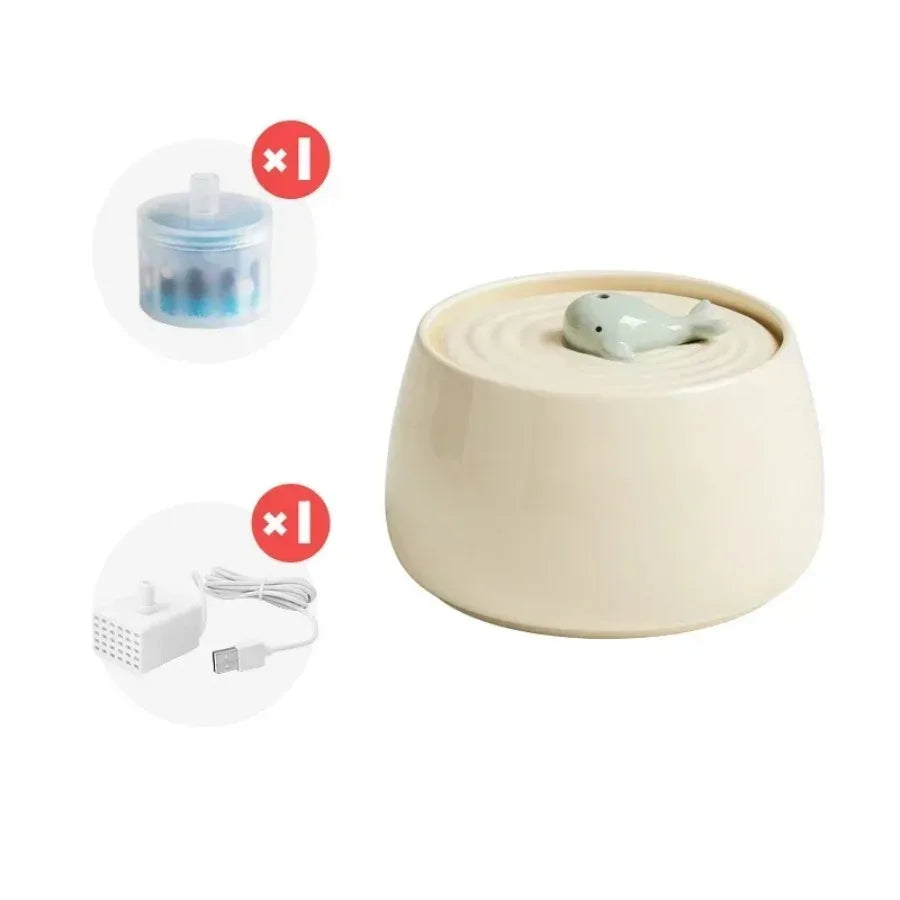 Ceramic Cats Water Fountain