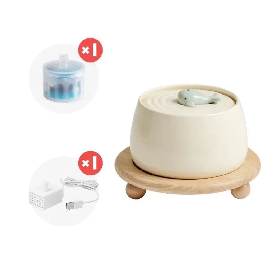 Ceramic Cats Water Fountain