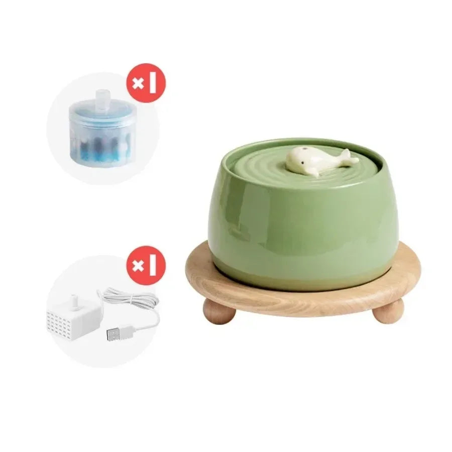 Ceramic Cats Water Fountain