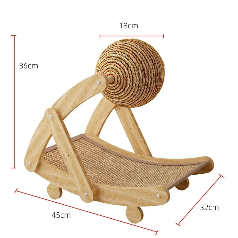 Wooden Cat Scratch Toy